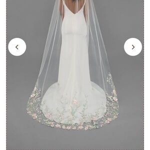 Floral Embroidered Veil